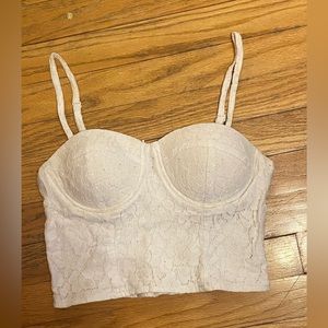 White Lacey bralette top